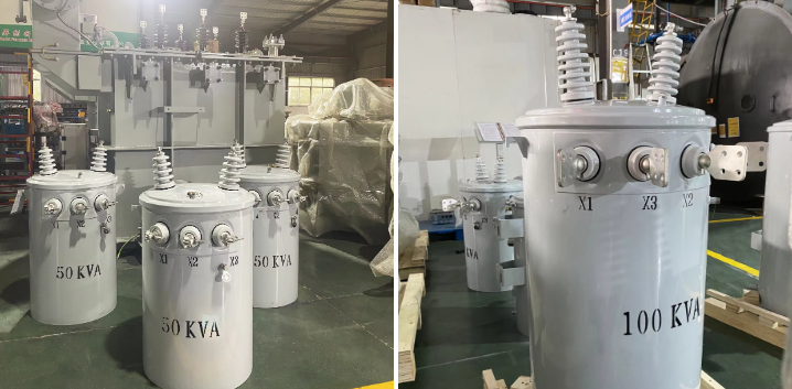 pole mounted three phase transformer